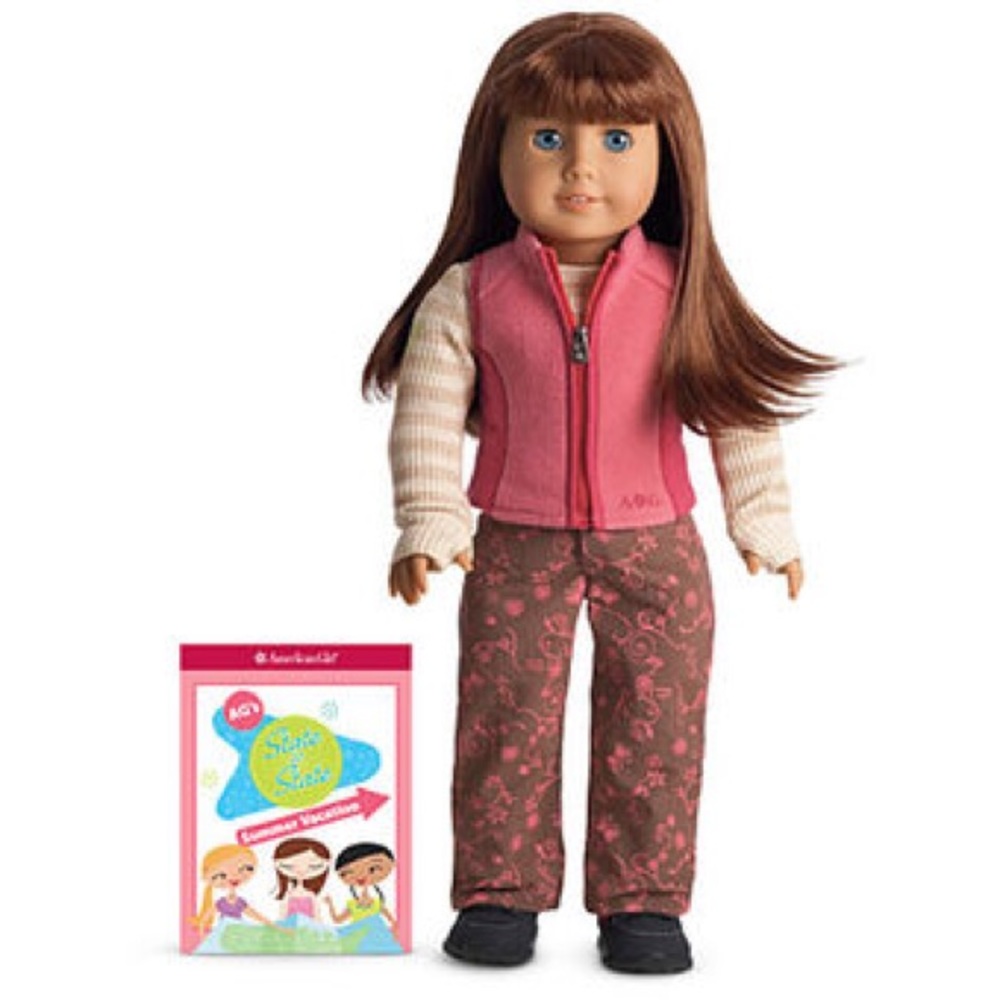 American girl wilderness outfit fleece vest pink 6